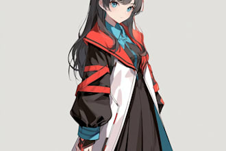 make illustration in anime or manga style