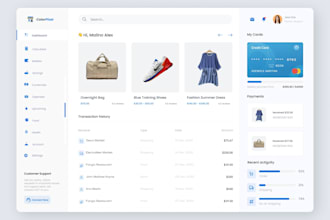 build an online store website with admin dashboard