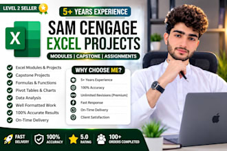 do urgent sam cengage excel projects, modules and capstone assignments