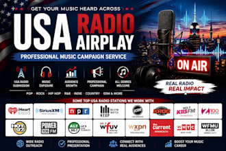 do professional USA radio airplay and music campaign service