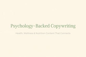 write articles on wellness and nutrition