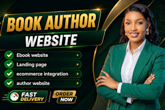 design author website, author landing page, ebook website, book author website