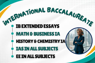 help you with ib math ia, business ia, chemistry ia, history ia, sl hl