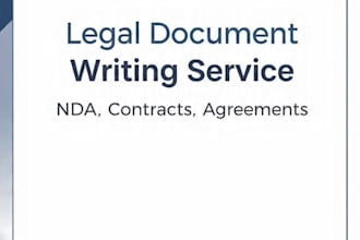 draft nda contract and legal documents by a licensed advocate in 12 hours