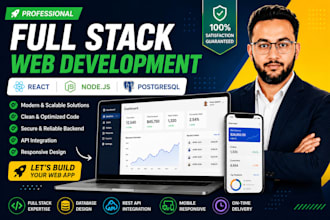 build full stack web application using react node js postgresql
