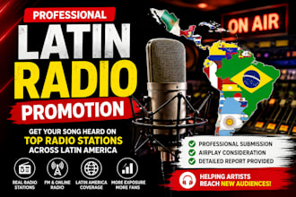 help promote your song to radio stations in latin america