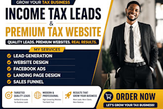 generate income tax leads tax preparation leads tax website income tax tax leads