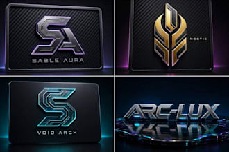 design luxury futuristic cyberpunk logo