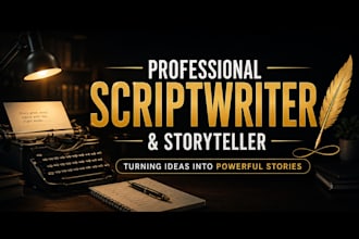 be your professional scriptwriter for youtube, videos, and more