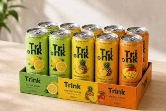 design premium beverage can and soda packaging design