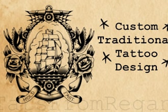 design an traditional old school design for you