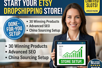do etsy dropshipping store setup, etsy seo, and winning product sourcing