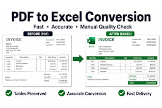 convert PDF, scanned documents, or images to excel
