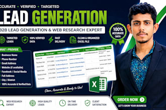 do b2b lead generation, web research and email list building