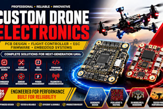 design custom drone pcb, flight controller, esc, firmware and embedded systems