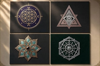 create an awesome sacred geometry or spiritual or mystical logo