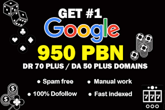 do high DR 70 and high da 50 SEO dofollow backlinks