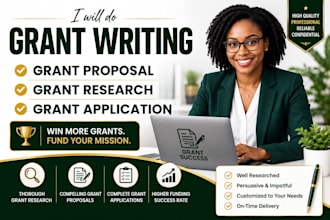 do grant writing, grant proposal, grant research, and grant application