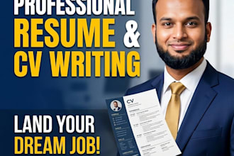 write professional CV, resume and cover letter for job