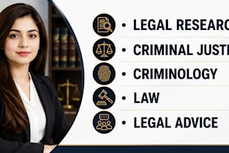 do legal research, criminal justice, criminology, law, and legal advice