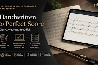 professionally engrave your handwritten sheet music
