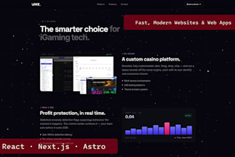 develop a fast modern website with react, nextjs and astro