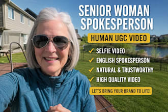 american female spokesperson relatable female voice actor selfie style ugc ads