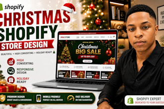design a professional christmas holiday shopify store