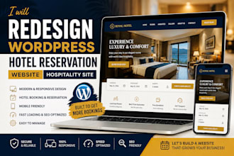 redesign outdated wordpress hotel reservation website hospitality wordpress site