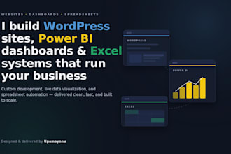 do wordpress design ,excel data,powerbi charts