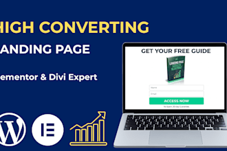 design a high converting wordpress landing page with elementor or divi