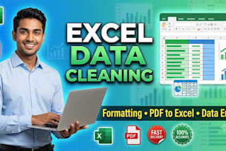 clean, format, merge, split excel data