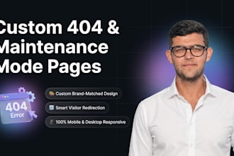 design custom 404 and maintenance pages