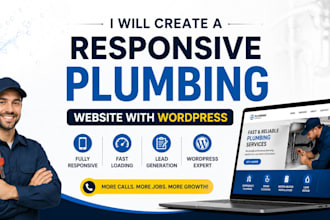 create a responsive plumbing website with wordpress