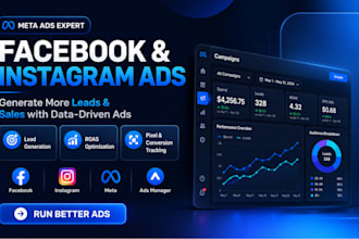 be your facebook and instagram ads manager, meta ads specialist