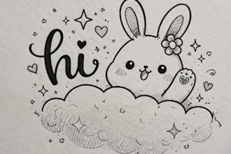 draw cute hand drawn kawaii doodle illustrations