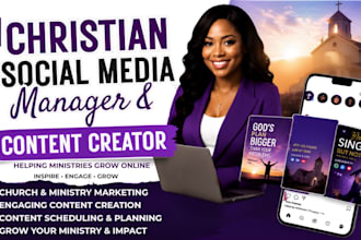 be your christian social media manager and content creator