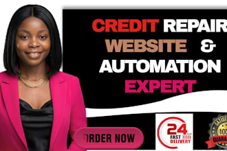 build credit repair website, credit repair cloud, landing page, automation