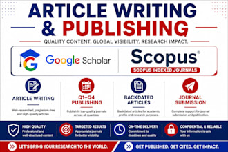 write, edit, and prepare academic articles for scopus and google scholar journal