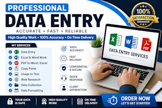 do internal audit and data entry as well