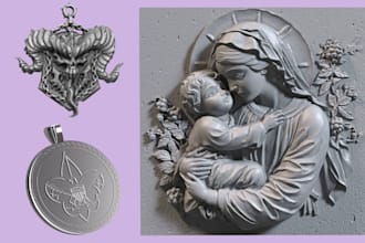 sculpt 3d bas relief coin medallion pendant challenge coin, cnc model 3d print