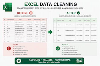 clean organize and prepare excel data professionally
