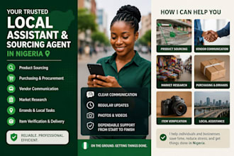 help you source products and manage local tasks in nigeria