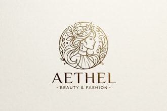 design an elegant woman logo for your beauty and fashion brand
