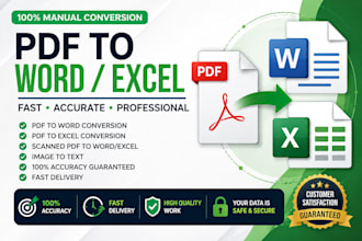 pdf to word or excel manually with accuracy