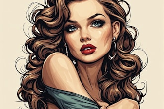draw a pin up girl and pin up girl