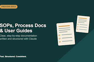 write clear sops, process docs and user guides with claude