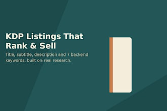 write your amazon KDP book title, description, and keywords