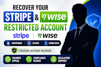recover your stripe or wise account restricted for suspicious activity