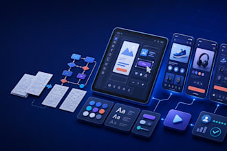 design mobile app UI UX in figma with wireframes and prototypes